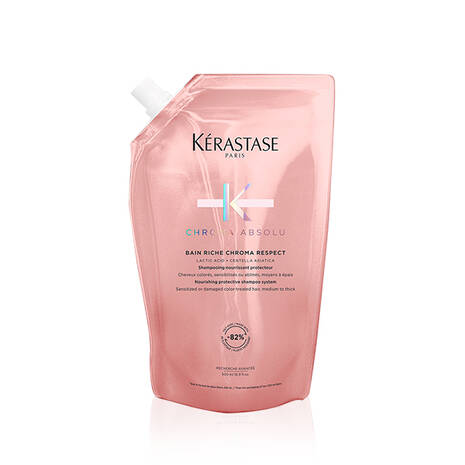 Chroma Absolu Bain Riche Chroma Respect Shampoo Refill Pouch for Medium to Thick Coloured Hair 500ml