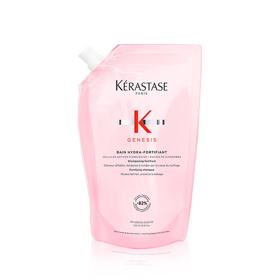 Genesis Bain Hydra-Fortifiant Shampoo Refill Pouch for Oily, Weakened Hair 500ml