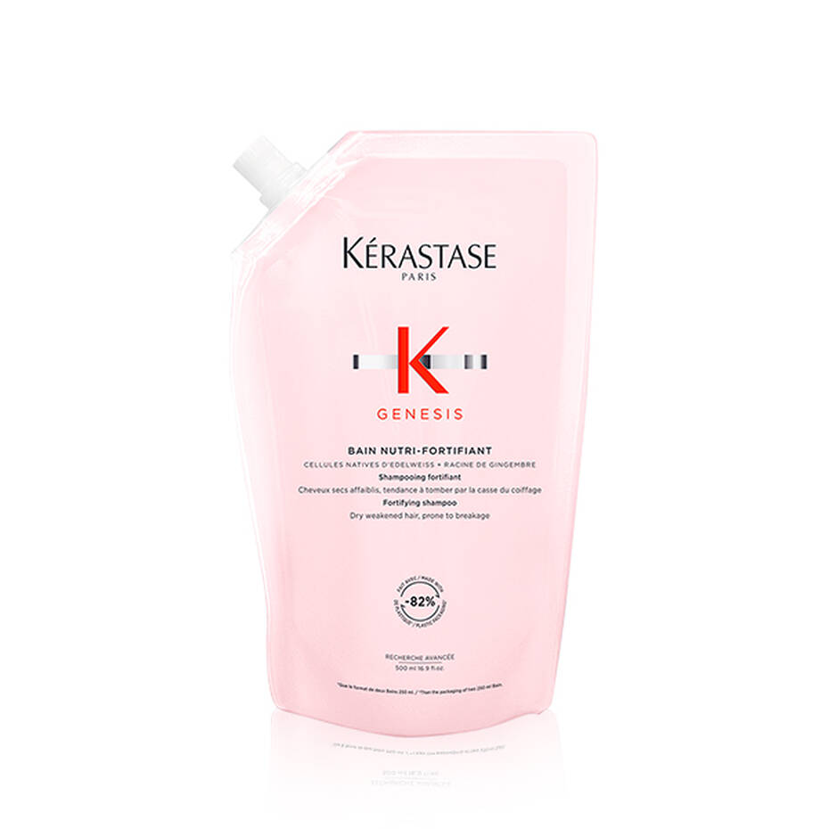 Genesis Bain Nutri-Fortifiant Shampoo Refill Pouch for Dry, Weakened Hair 500ml